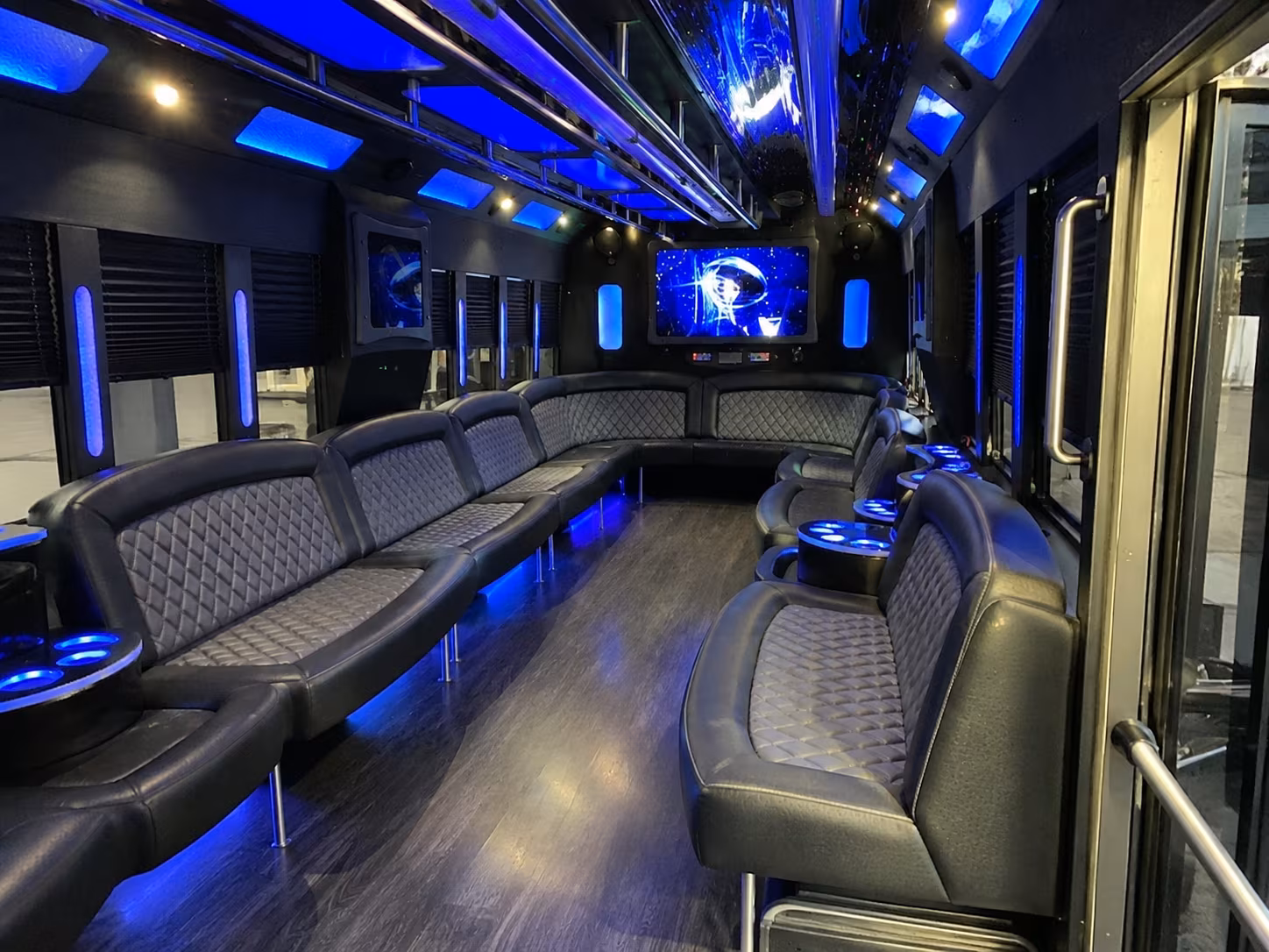 north miami 28 passenger party bus interior