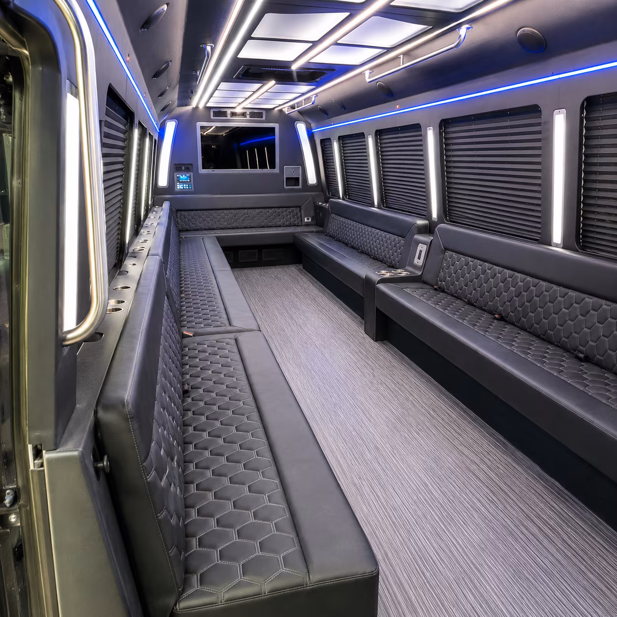 north miami 40 passenger party bus interior