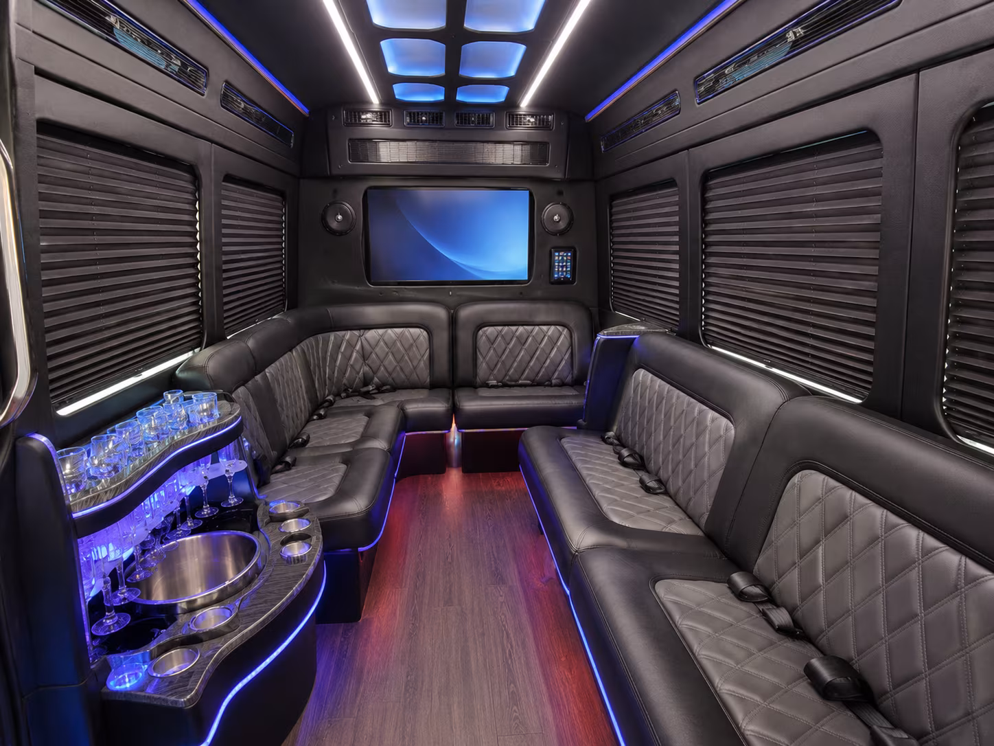 north miami 56 passenger charter bus interior