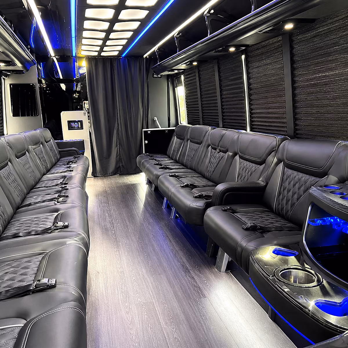 north miami party bus rental interior