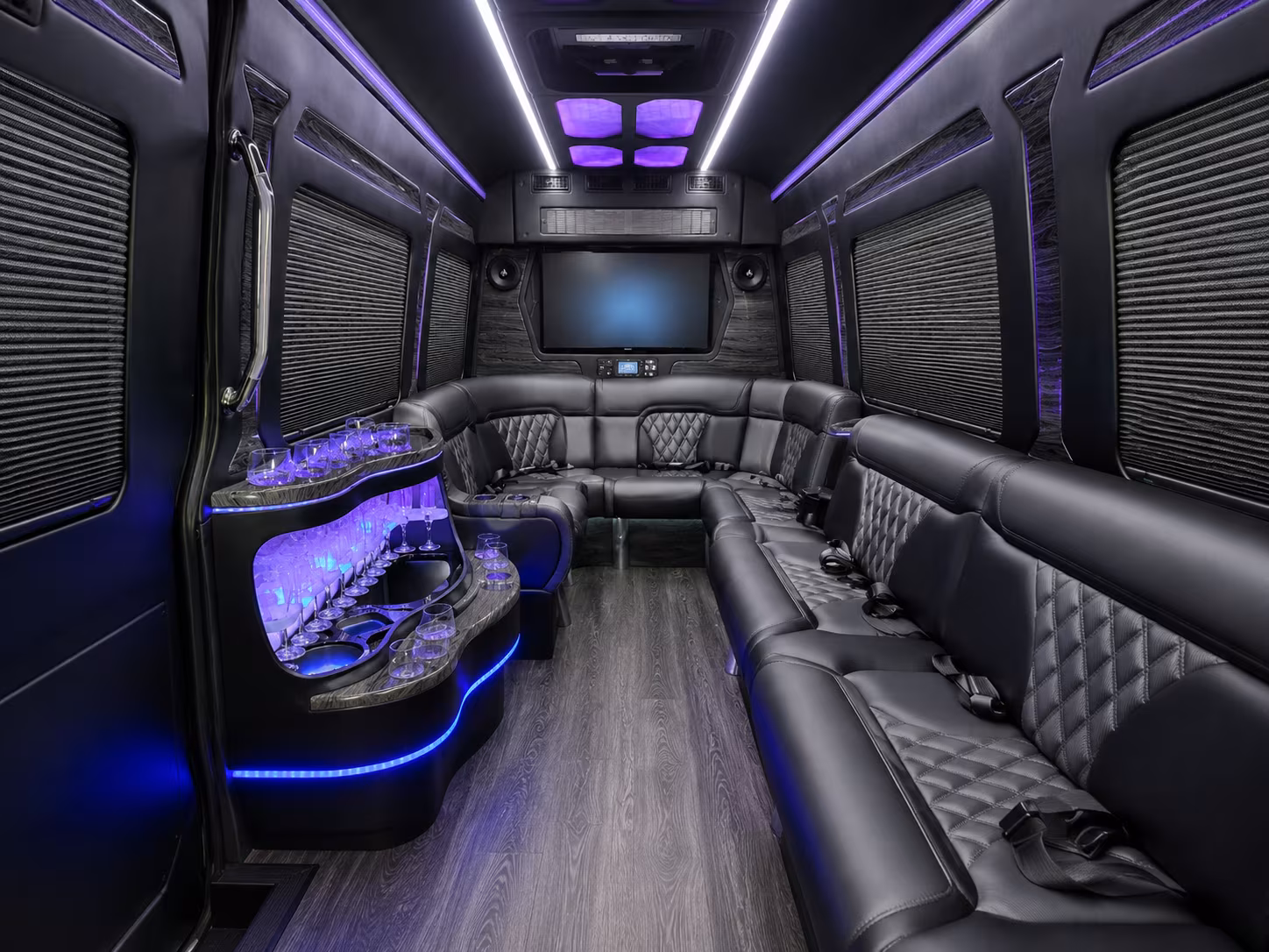 north miami sprinter limousine interior
